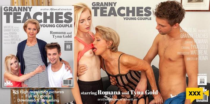 707px x 350px - Mature NL - Granny teaches a young couple the ways of steamy sex - Romana &  Tyna Gold