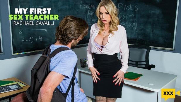 MyFirstSexTeacher – Professor Rachael Cavalli gives her student a perfect goodbye fuck