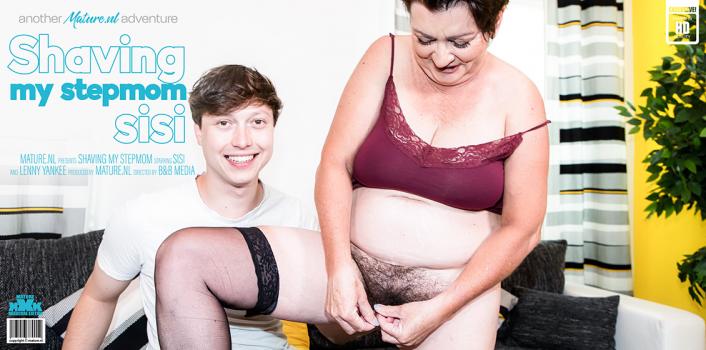 MatureNL ​- Curvy stepmom Sisi gets her hairy pussy shaved by her horny stepson and then some!