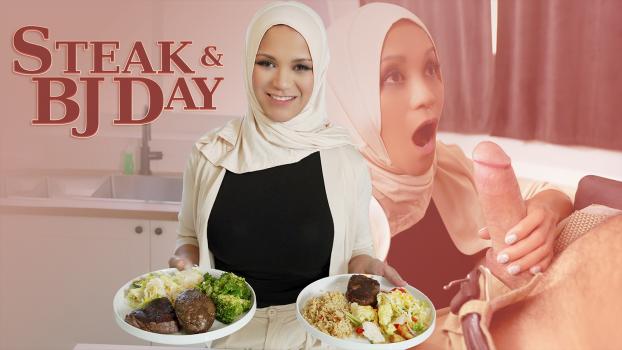 HijabMylfs – Jazmine Cruz ​- Steak And Blowjob Day
