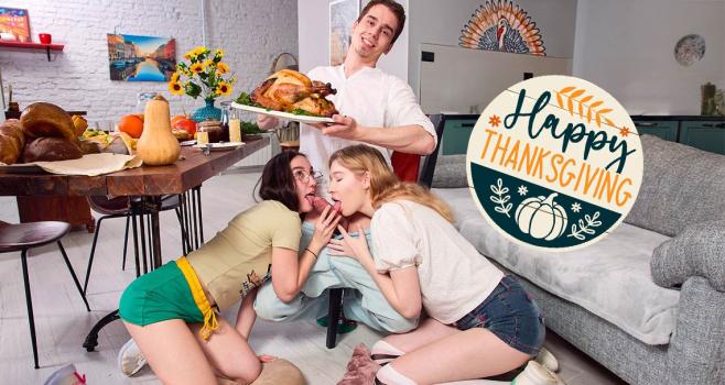 ClubSweethearts – Mia Murkovski & Sia Florance – Pussy stuffing for Thanksgiving